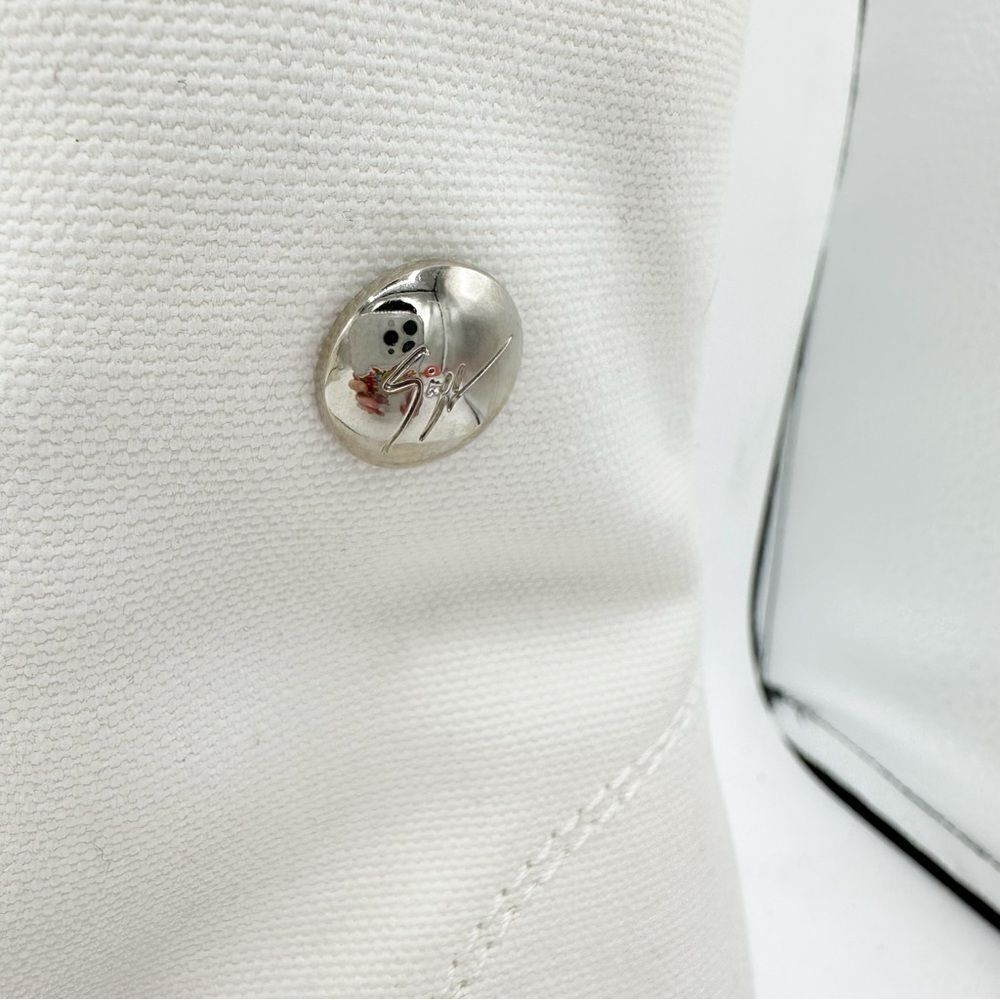 Giuseppe Zanotti White High-Top High Heeled Canvas Lace-Up Boots‎ Sneaker Sz 6 - Picture 8 of 11